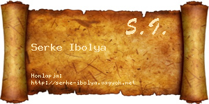 Serke Ibolya névjegykártya