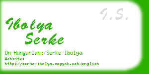 ibolya serke business card